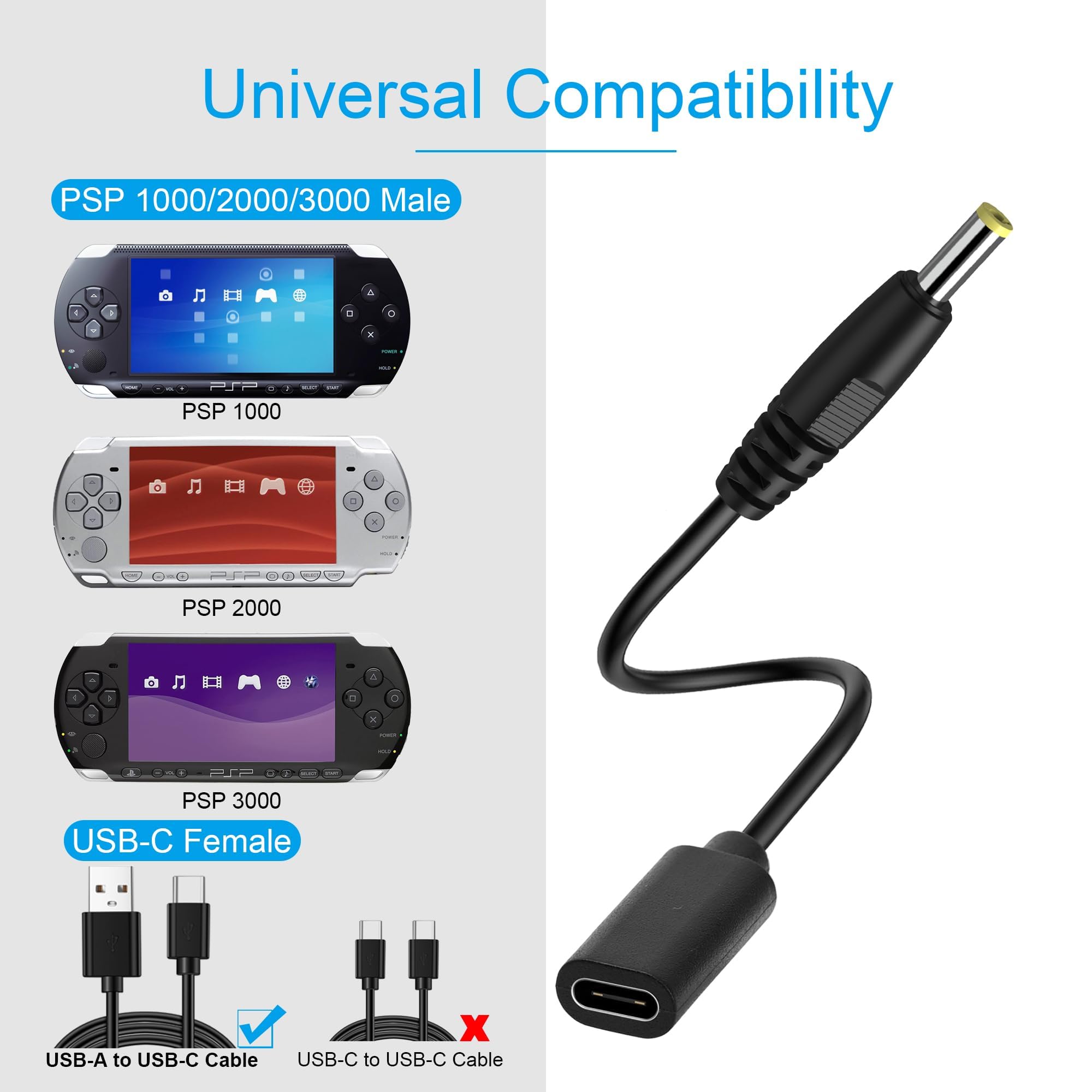 Amazon.co.jp: PSP用 充電器 USB-C 変換ケーブル 急速充電ケーブル PSP